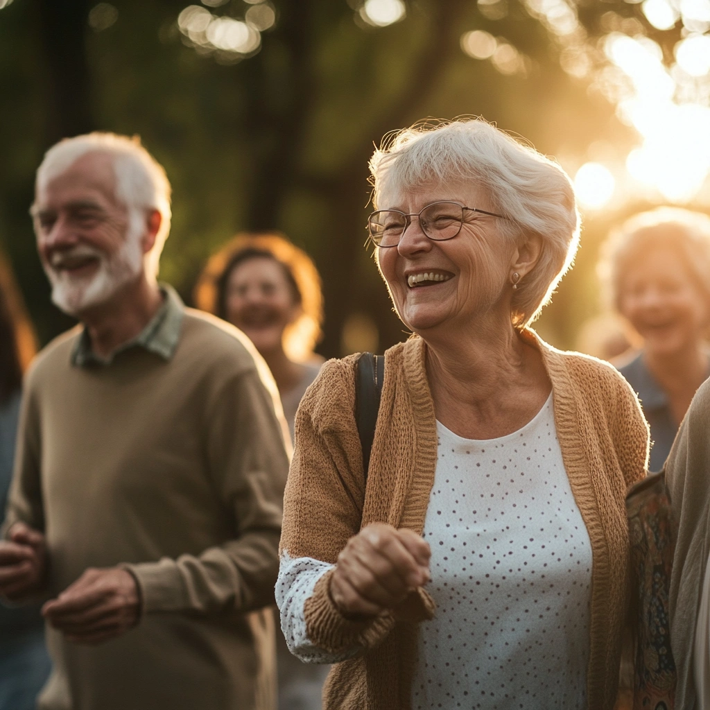Щасливі та активні пенсіонери насолоджуються життям