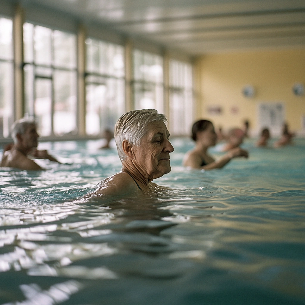 Заняття з аквафітнесу для людей поважного віку