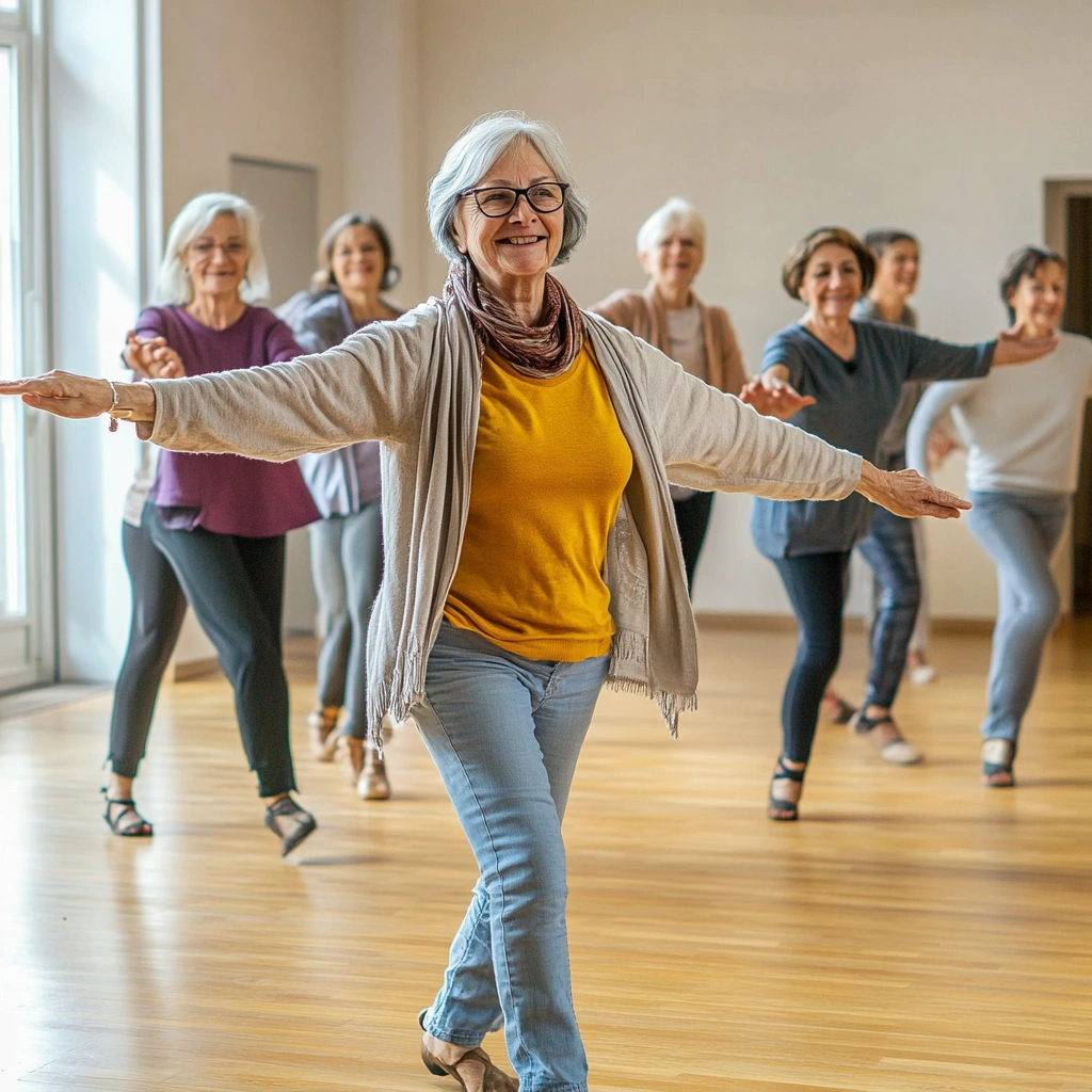 Пенсіонери займаються танцювальною терапією